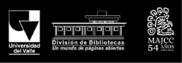 Logos institucionales: Universidad del Valle, División de Bibliotecas y Museo Julio César Cubillos