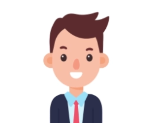 Ilustración de un empleado con traje y corbata