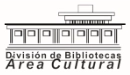 Logo División de Bibliotecas - Área Cultural
