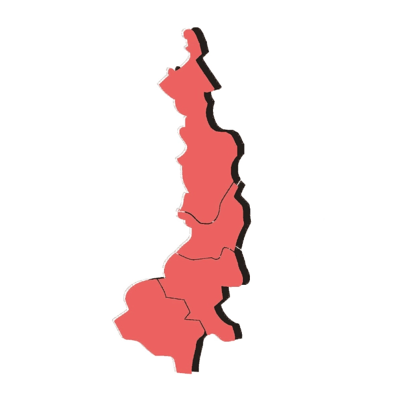 Imagen croquis mapa representativo de la Región Pacífica